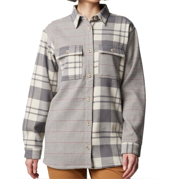 NWT COLUMBIA Women’s Blue Point Creek Shirt Jacket | City Grey River 2086151023 - Picture 1 of 15